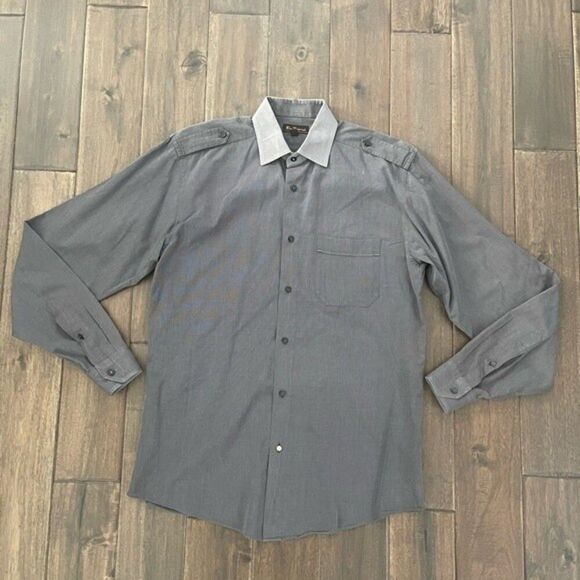 Ben Sherman Gray Oxford Button Down Men’s M - Picture 1 of 8